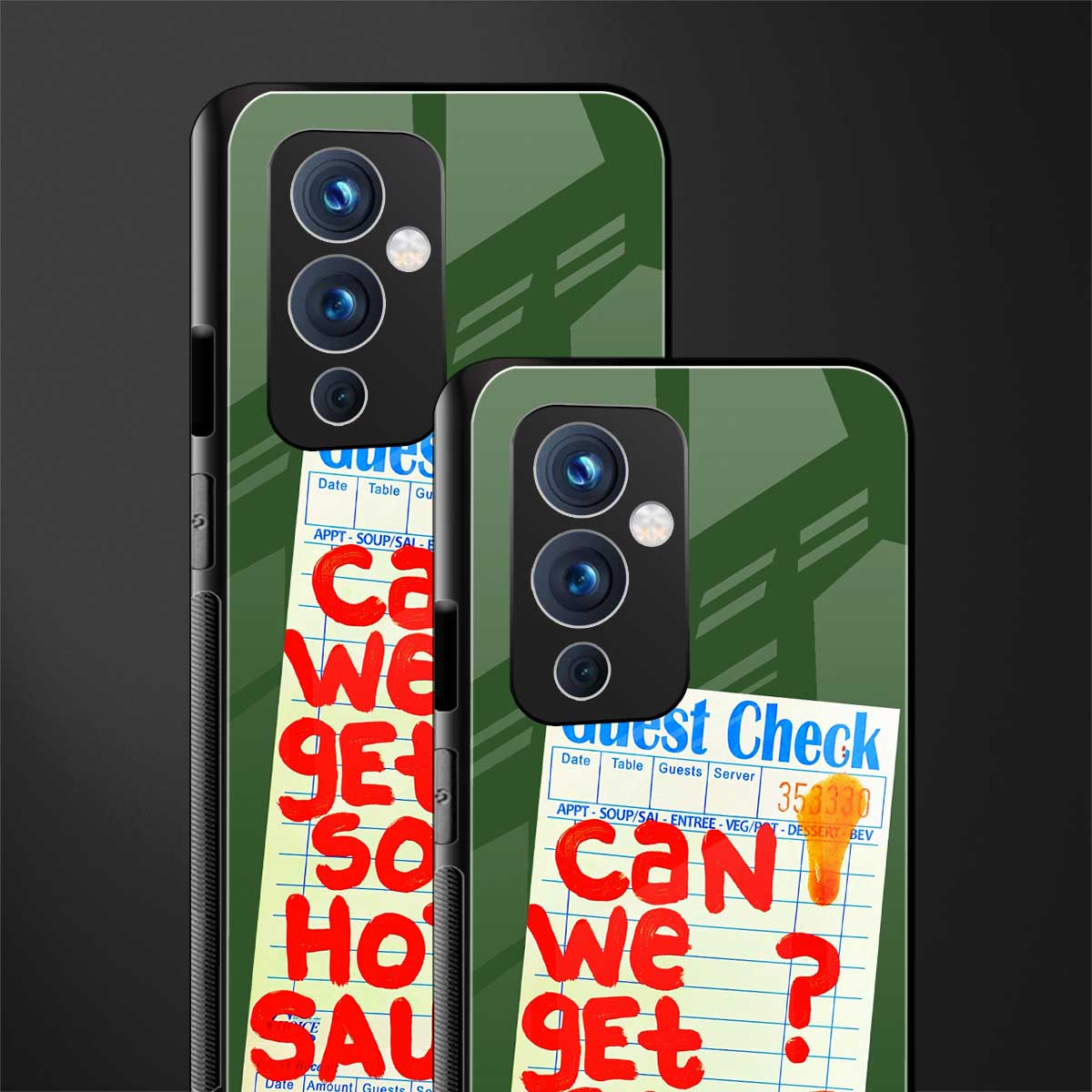 hot sauce back phone cover | glass case for oneplus 9