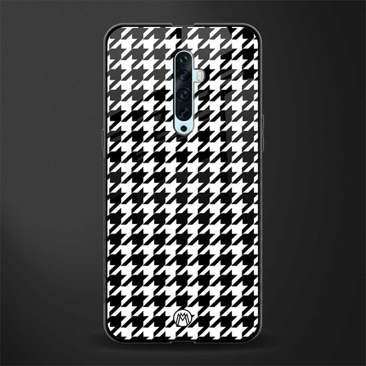 houndstooth classic glass case for oppo reno 2f image