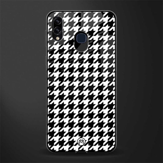 houndstooth classic glass case for samsung galaxy a30 image