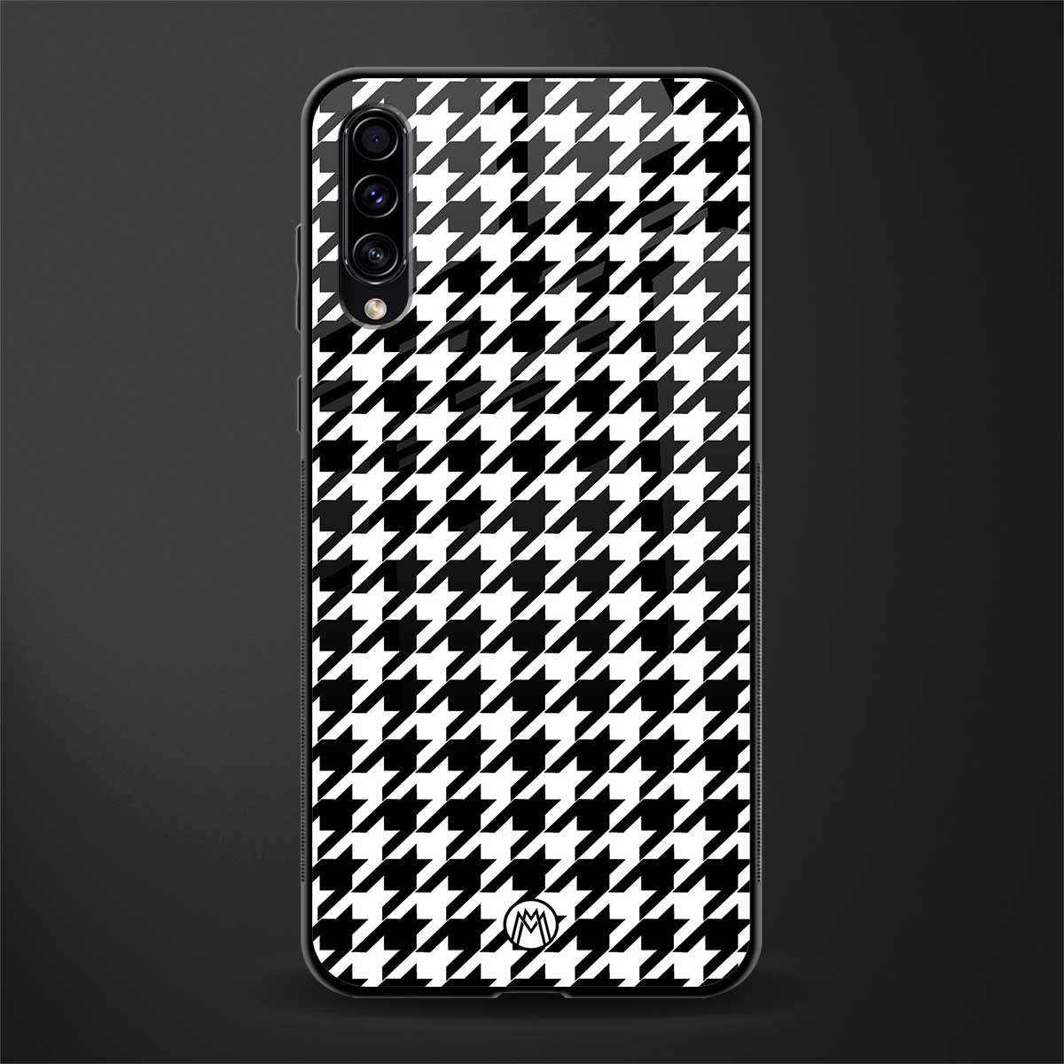 houndstooth classic glass case for samsung galaxy a70 image