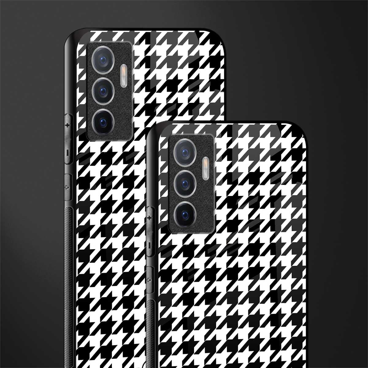 houndstooth classic glass case for vivo v23e image-2