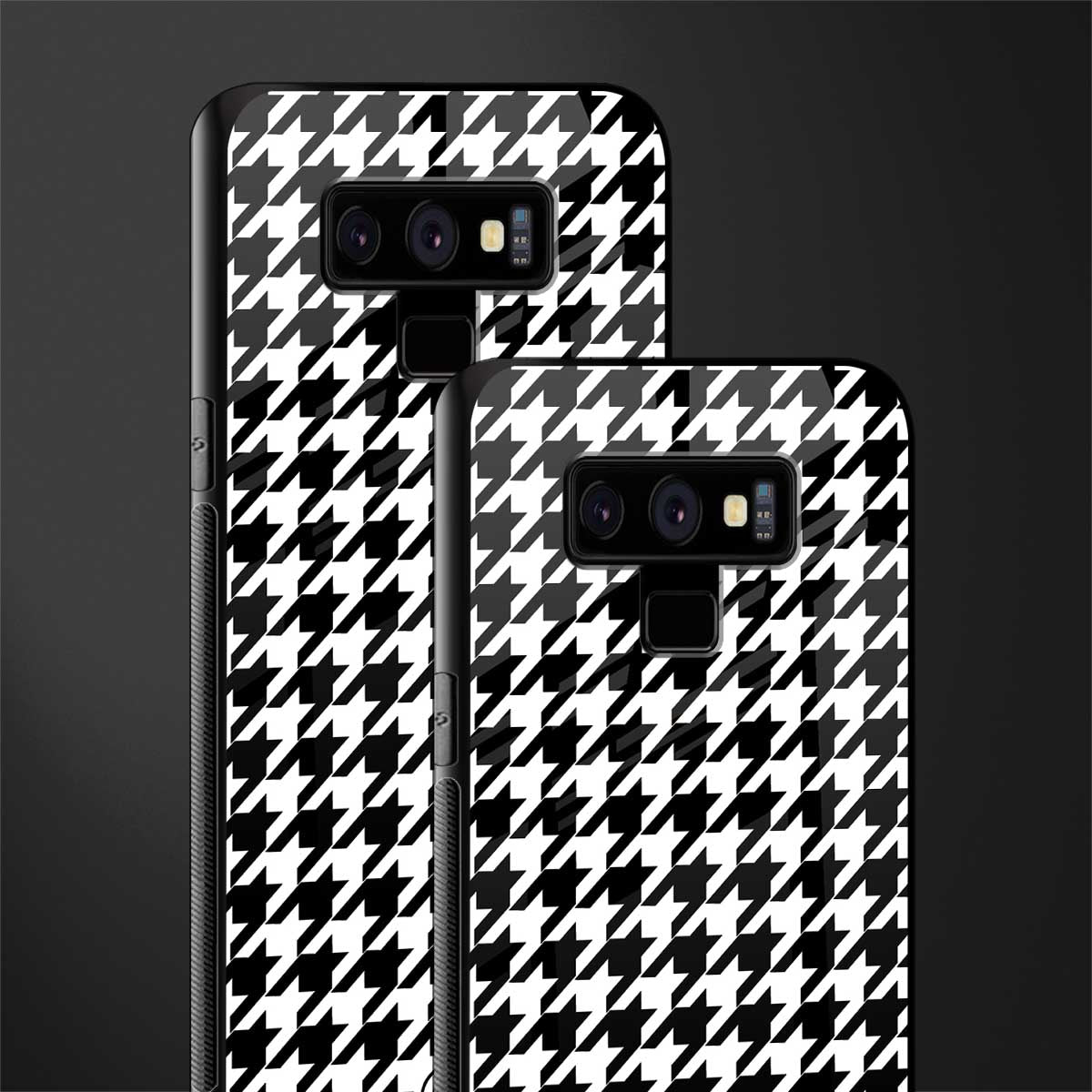 houndstooth classic glass case for samsung galaxy note 9 image-2