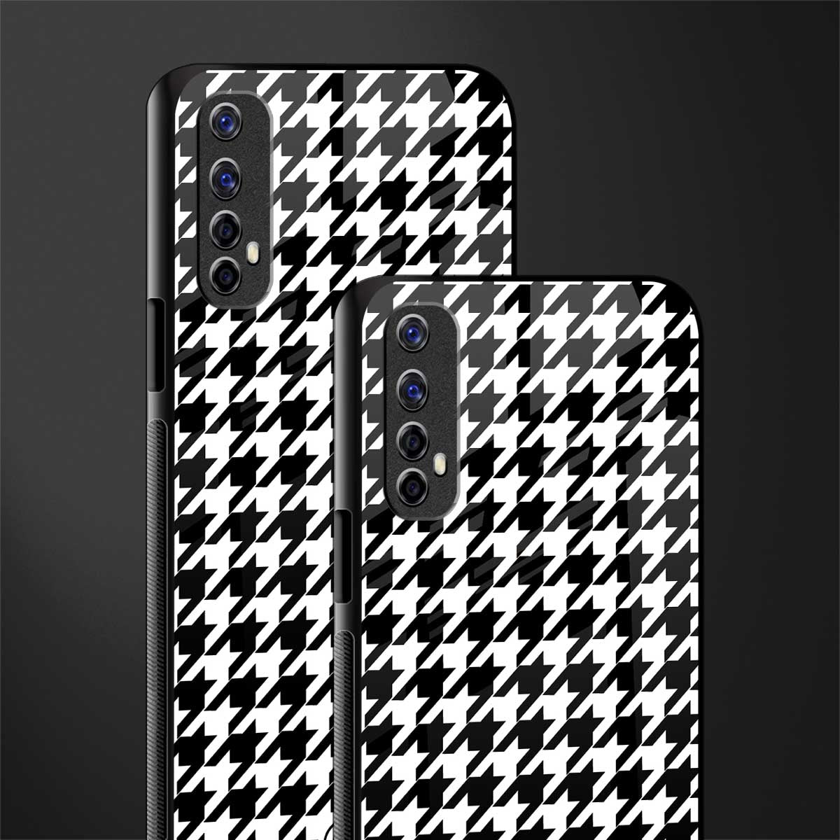 houndstooth classic glass case for realme 7 image-2