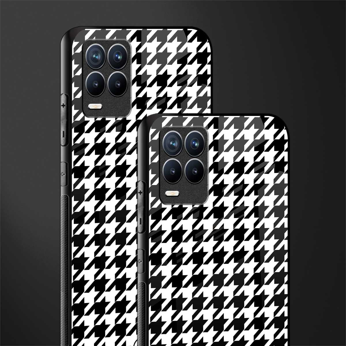 houndstooth classic glass case for realme 8 4g image-2