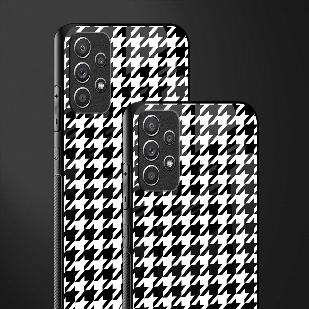 houndstooth classic glass case for samsung galaxy a72 image-2