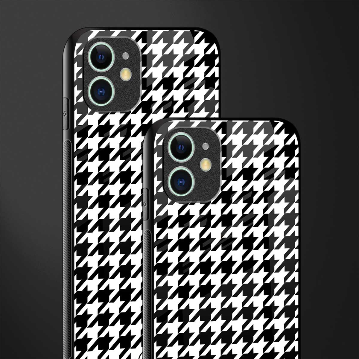 houndstooth classic glass case for iphone 11 image-2