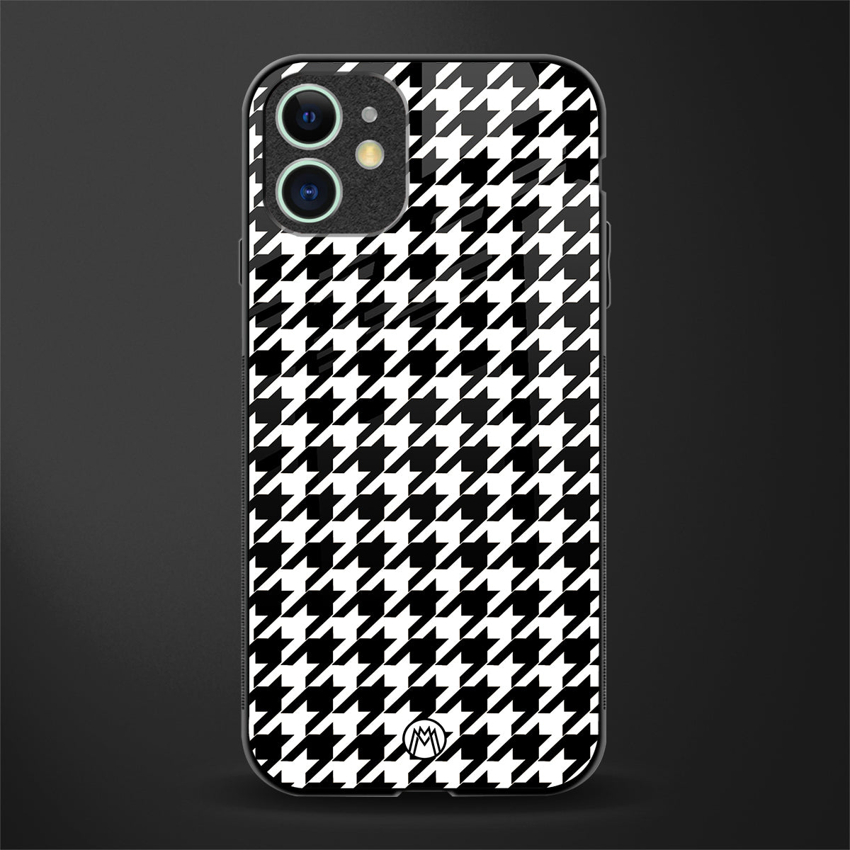 houndstooth classic glass case for iphone 12 image