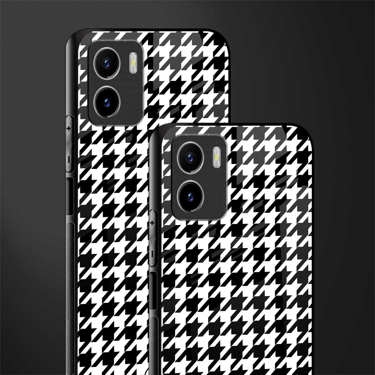 houndstooth classic glass case for vivo y15s image-2