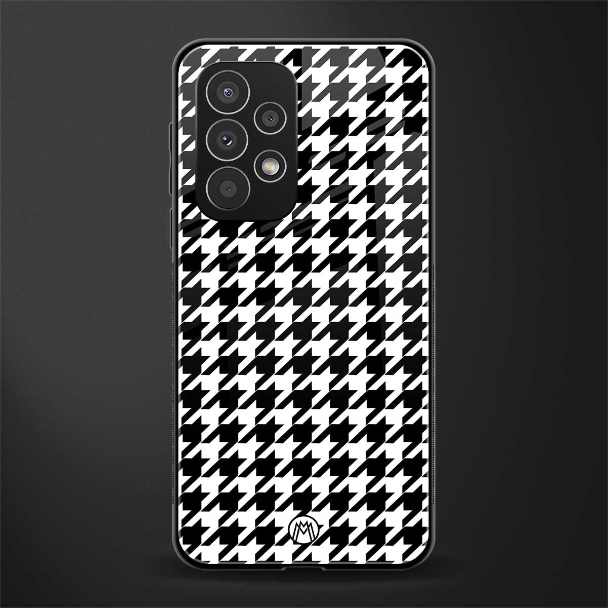 houndstooth classic back phone cover | glass case for samsung galaxy a53 5g