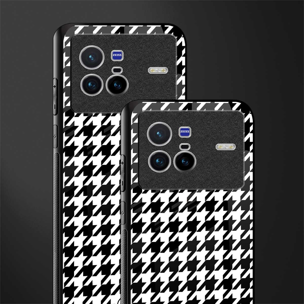 houndstooth classic glass case for vivo x80 image-2