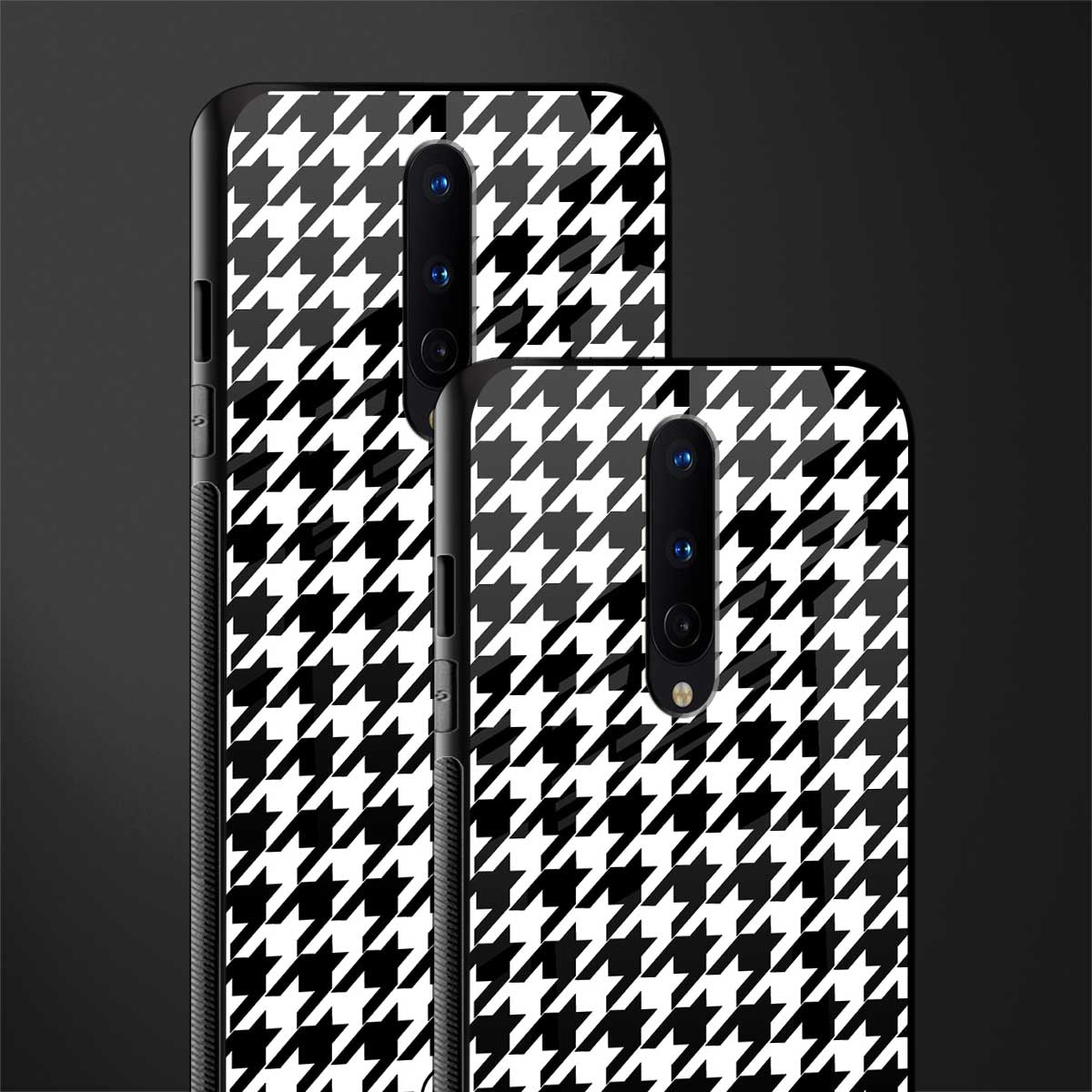 houndstooth classic glass case for oneplus 8 image-2