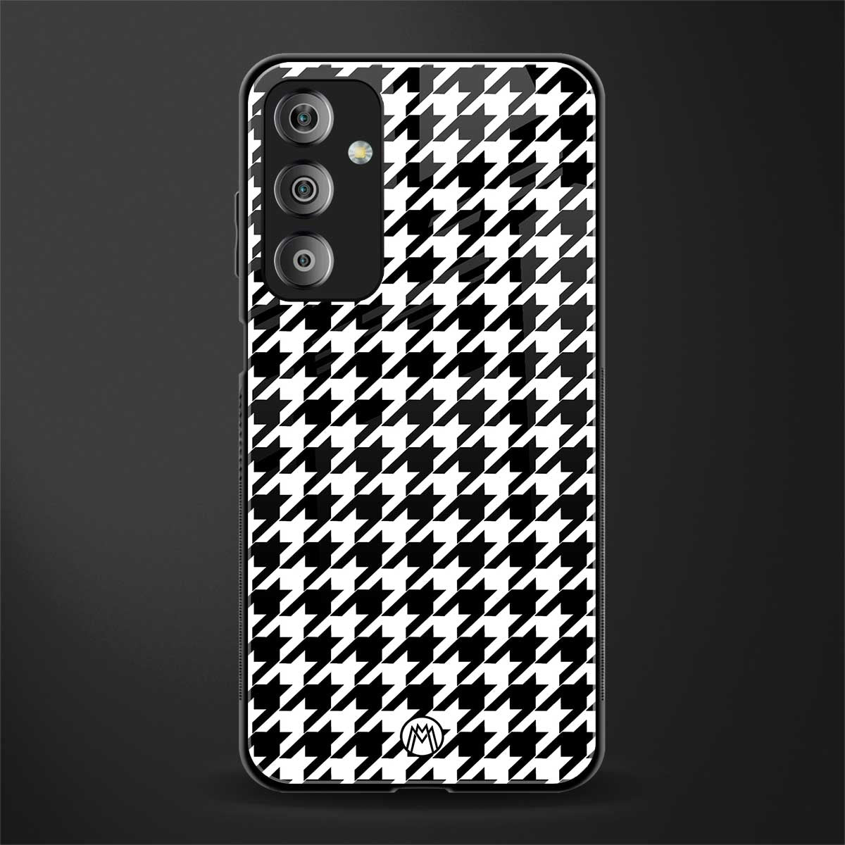 houndstooth classic back phone cover | glass case for samsung galaxy f23 5g