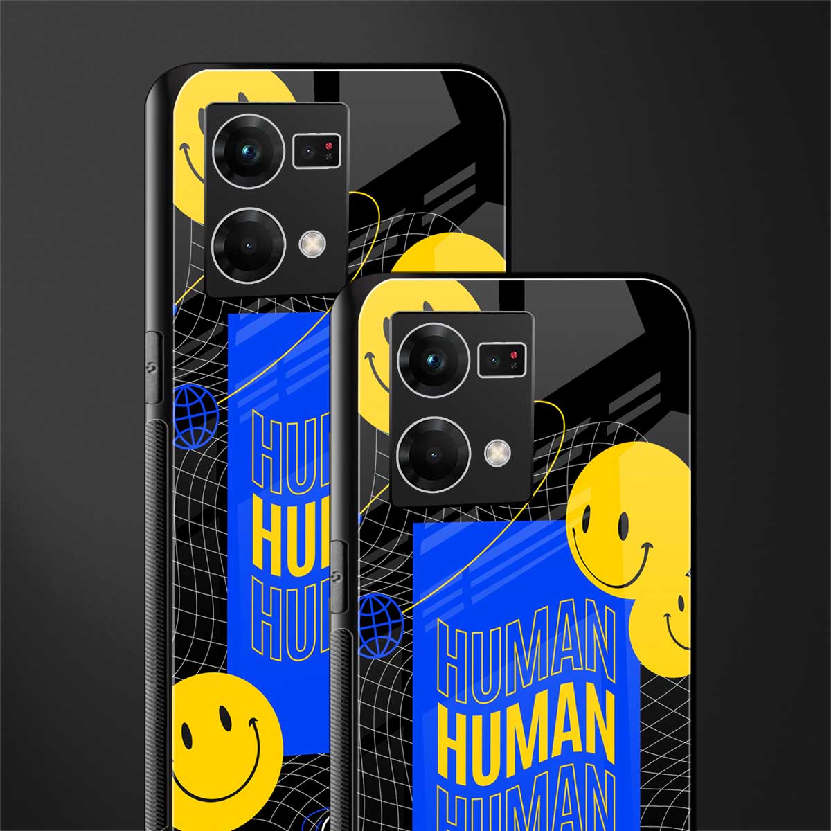 human being back phone cover | glass case for oppo f21 pro 4g