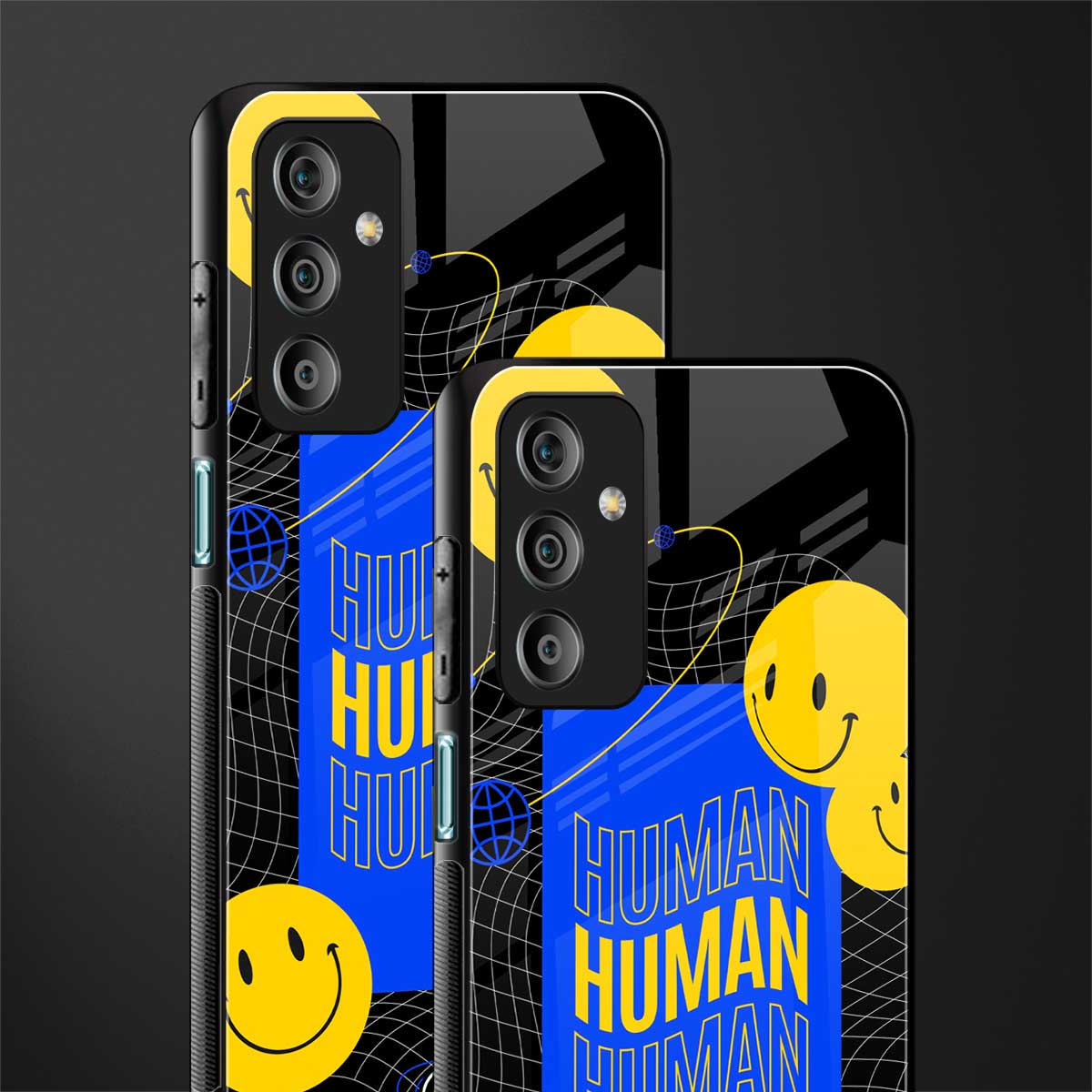 human being back phone cover | glass case for samsung galaxy f23 5g