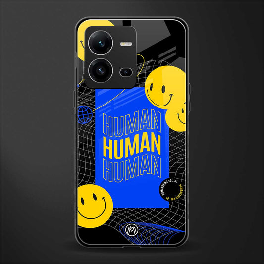 human being back phone cover | glass case for vivo v25-5g