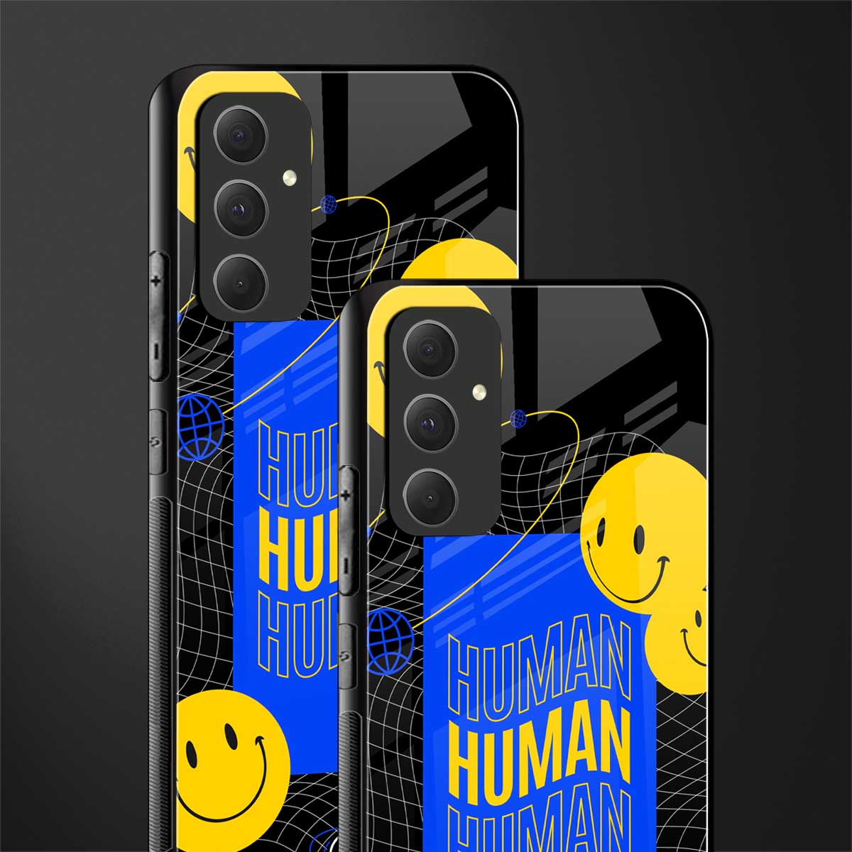 human being back phone cover | glass case for samsung galaxy a54 5g