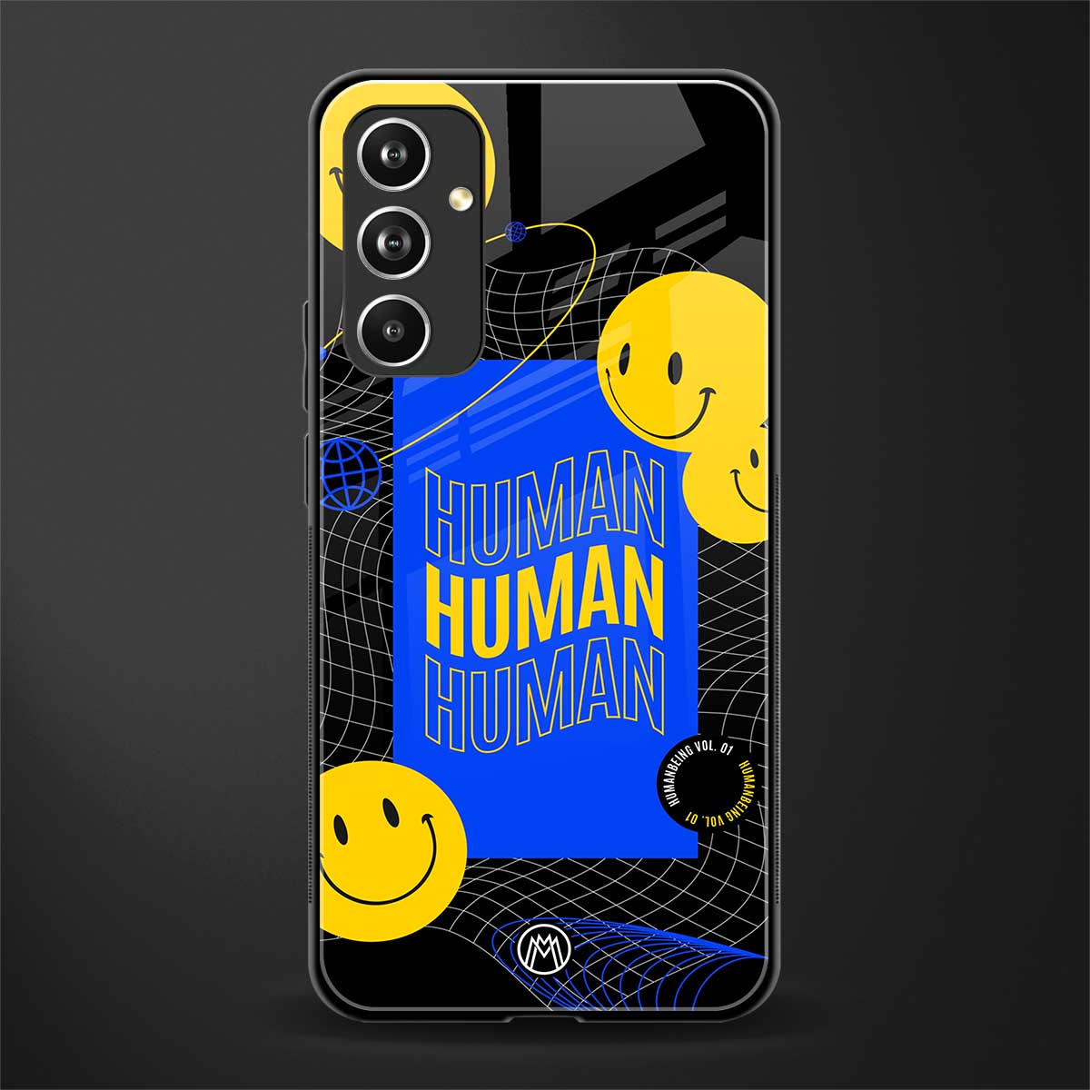 human being back phone cover | glass case for samsung galaxy a54 5g