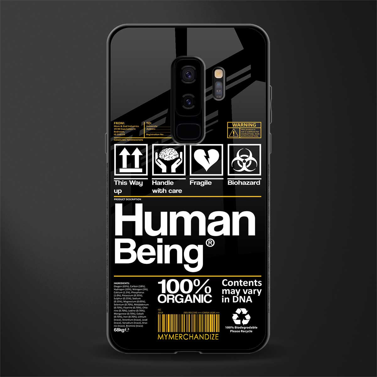 human being label phone cover for samsung galaxy s9 plus