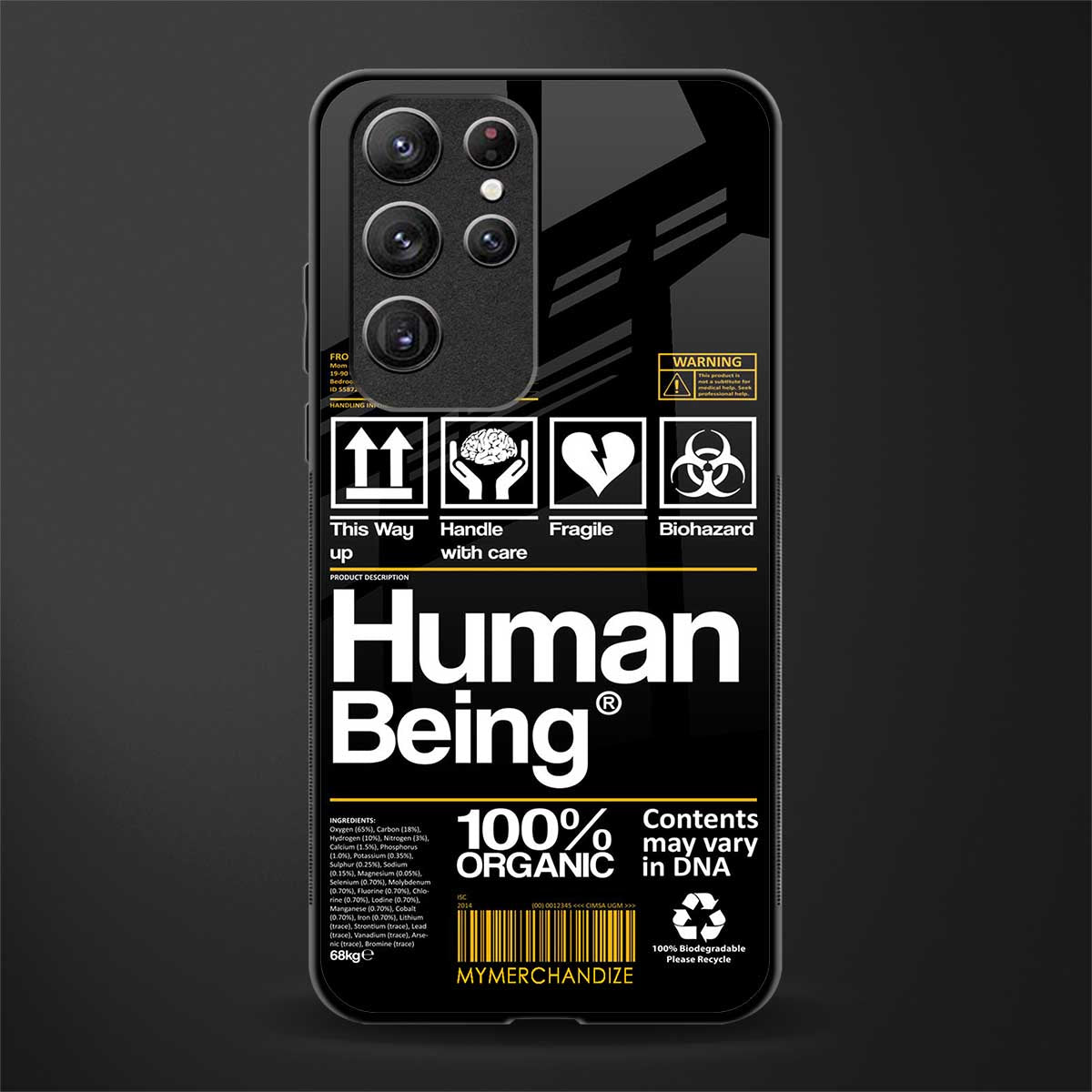 human being label phone cover for samsung galaxy s21 ultra