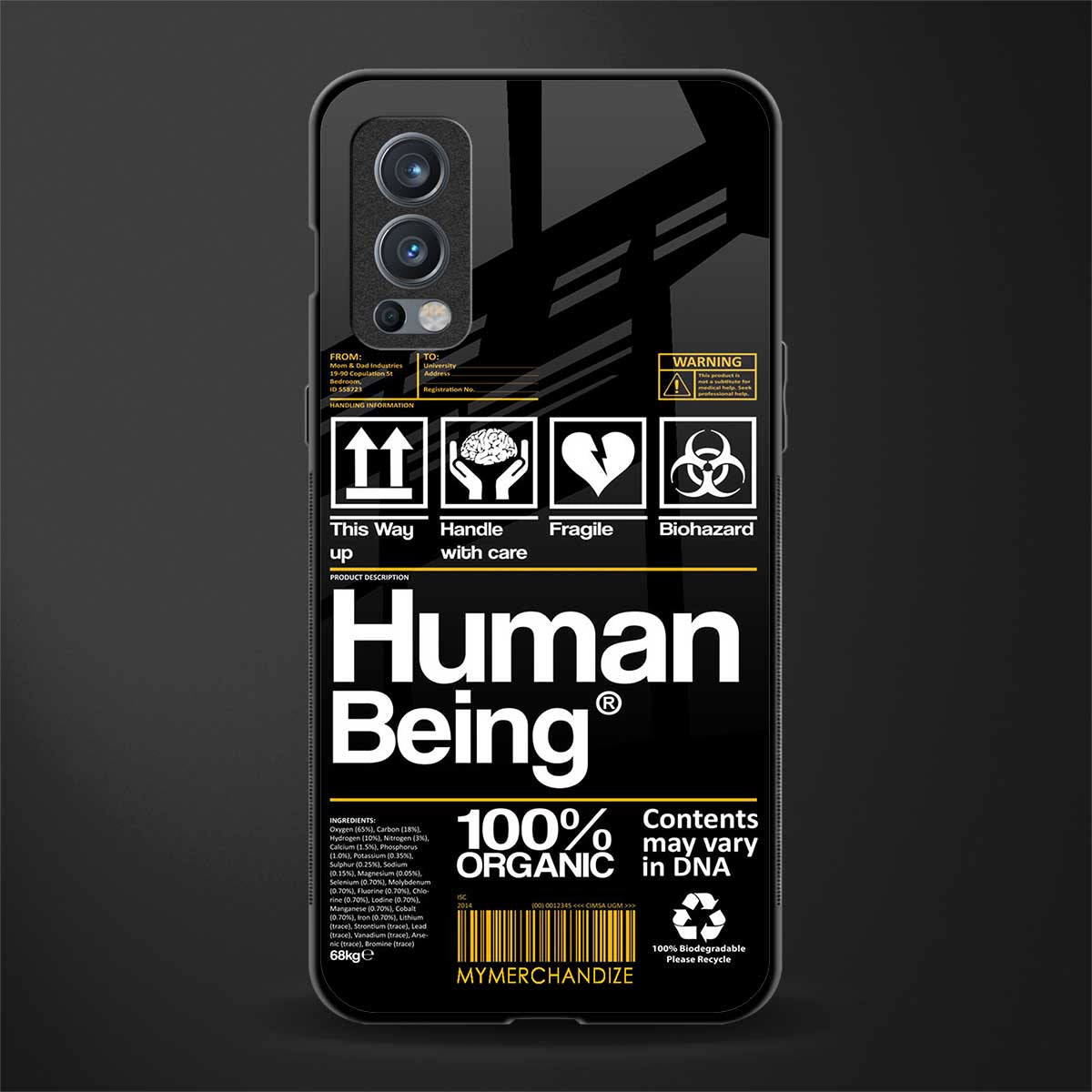 human being label phone cover for oneplus nord 2 5g
