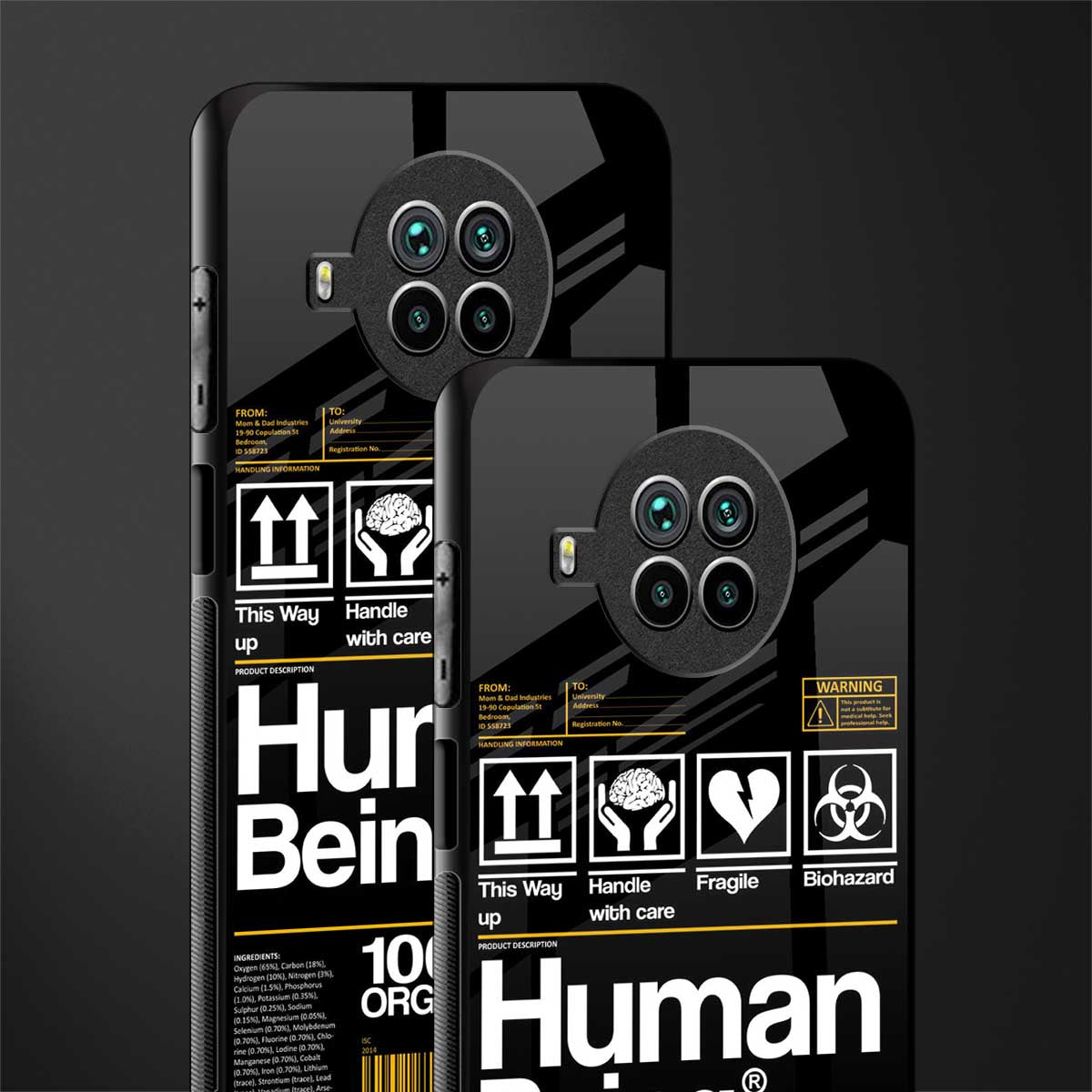 human being label phone cover for mi 10i