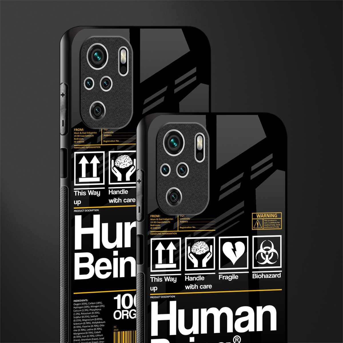 human being label phone cover for redmi note 10s