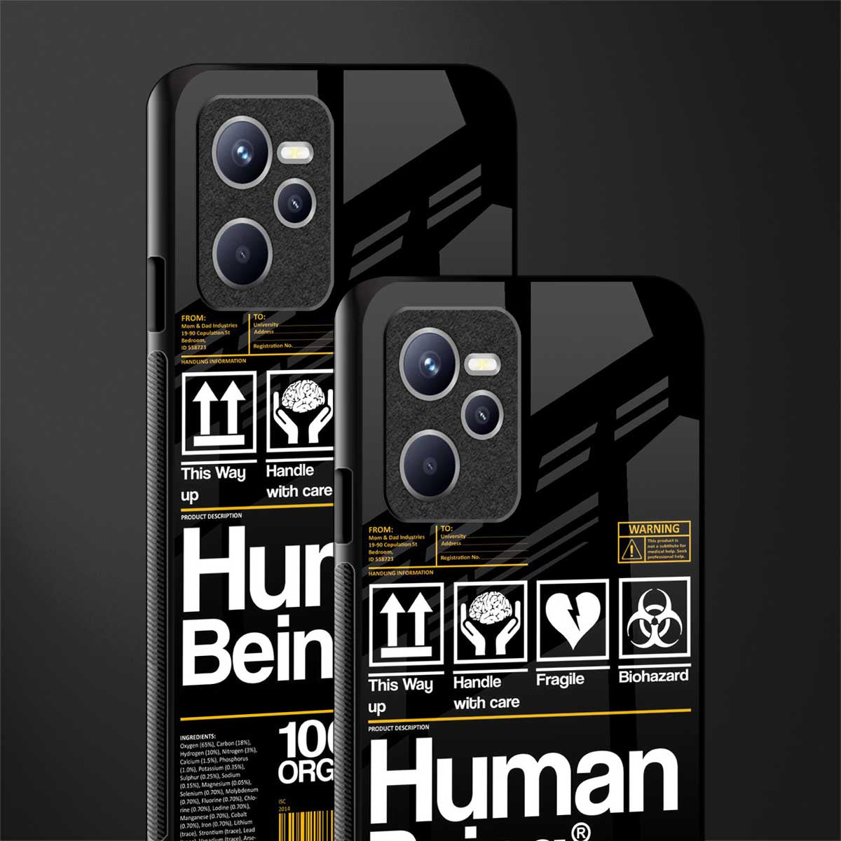 human being label phone cover for realme c35