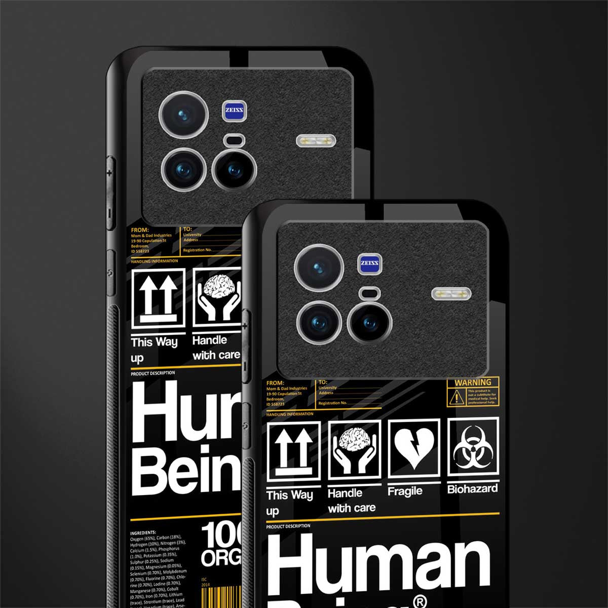 human being label phone cover for vivo x80