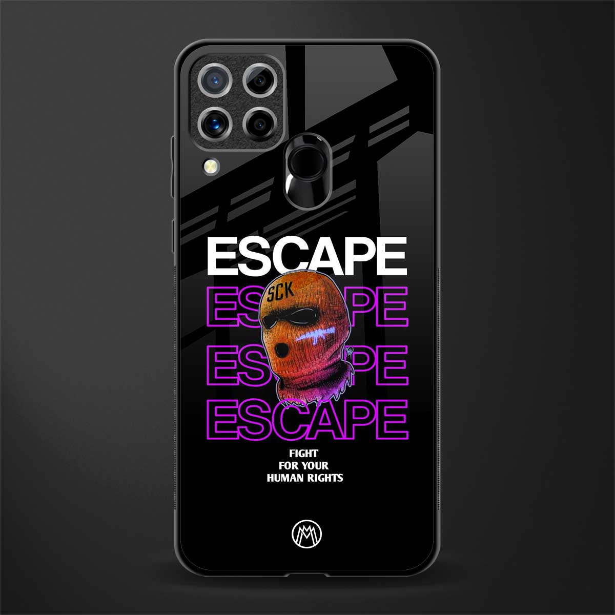 human rights glass case for realme c15