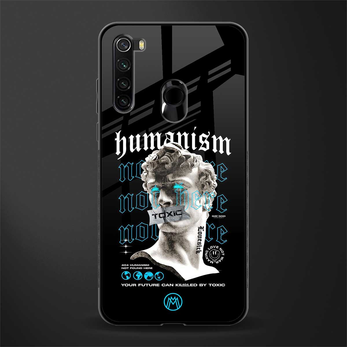 humanism not here glass case for redmi note 8 image