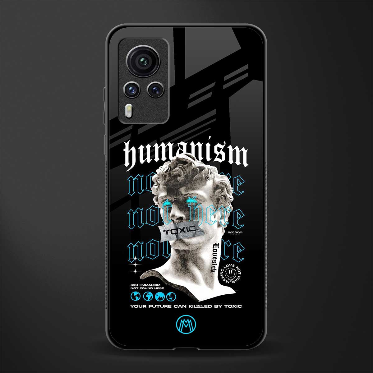 humanism not here glass case for vivo x60 pro image