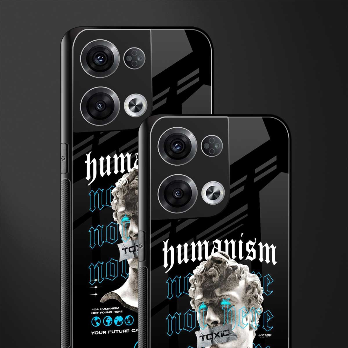 humanism not here back phone cover | glass case for oppo reno 8 pro