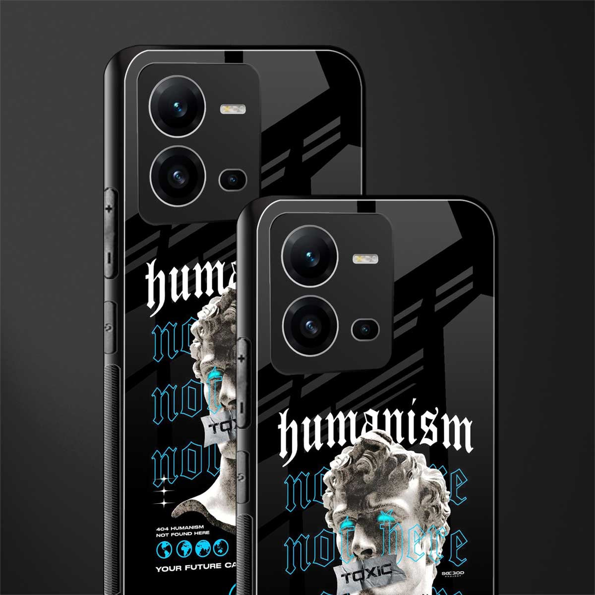 humanism not here back phone cover | glass case for vivo v25-5g