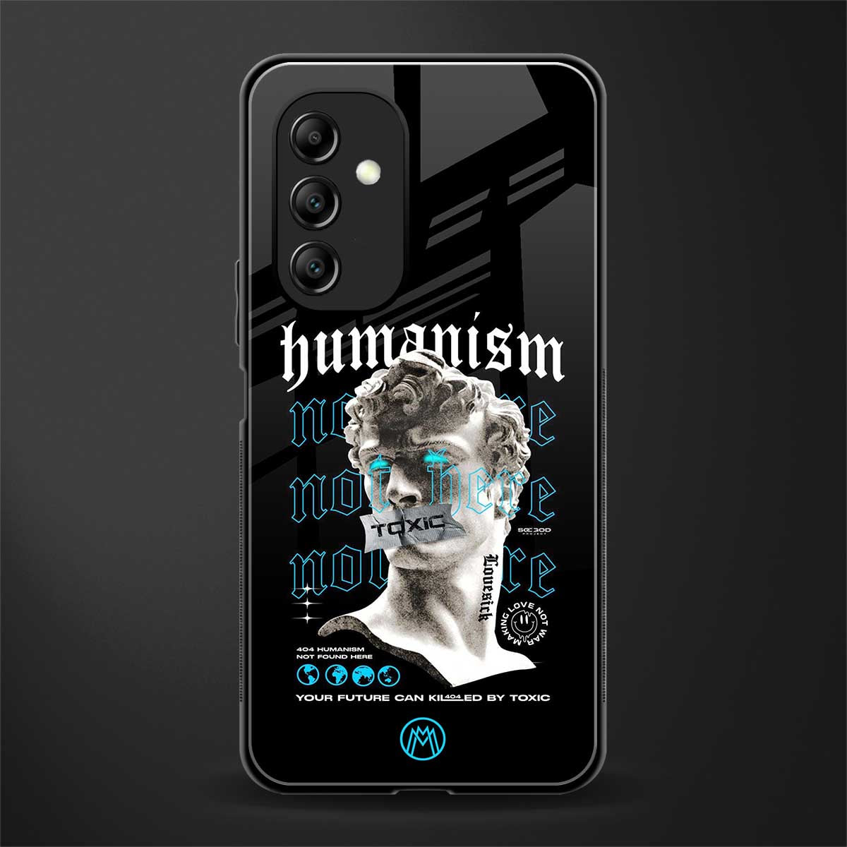 humanism not here back phone cover | glass case for samsung galaxy a14 5g