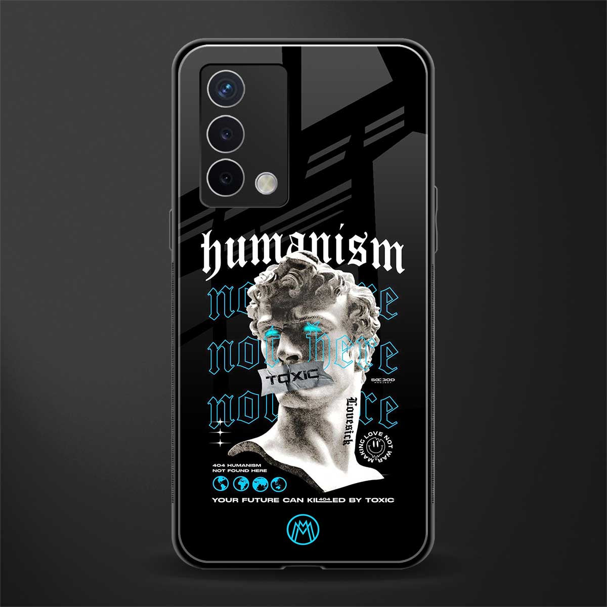 humanism not here back phone cover | glass case for oppo a74 4g