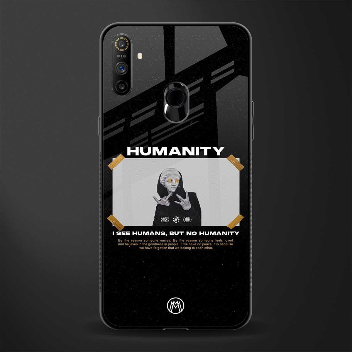 humans but no humanity glass case for realme narzo 20a image