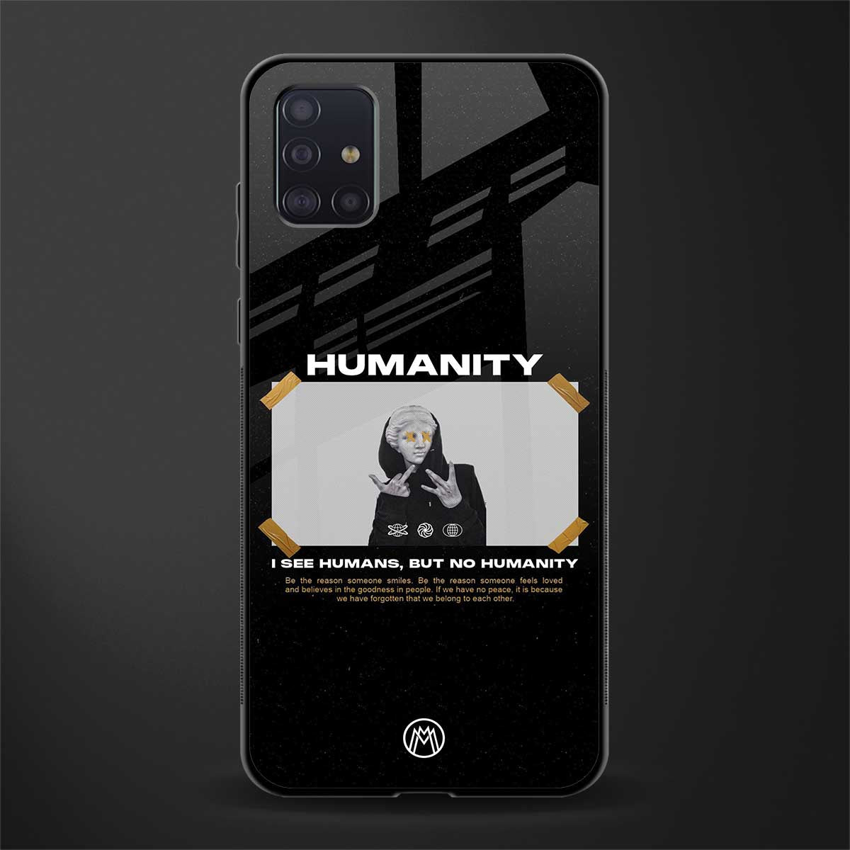 humans but no humanity glass case for samsung galaxy a71 image