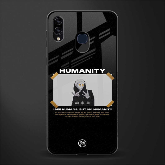 humans but no humanity glass case for samsung galaxy a30 image