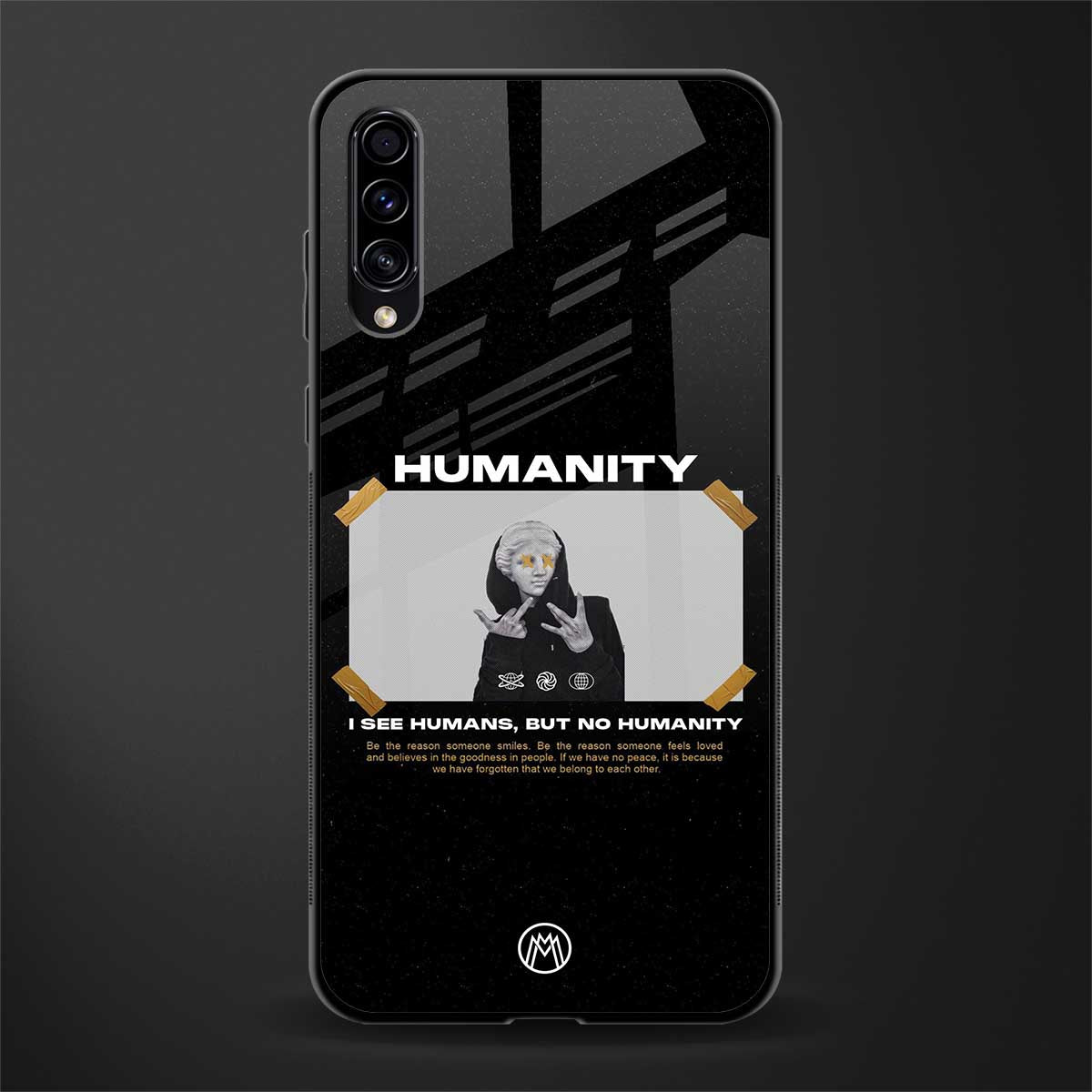 humans but no humanity glass case for samsung galaxy a70 image