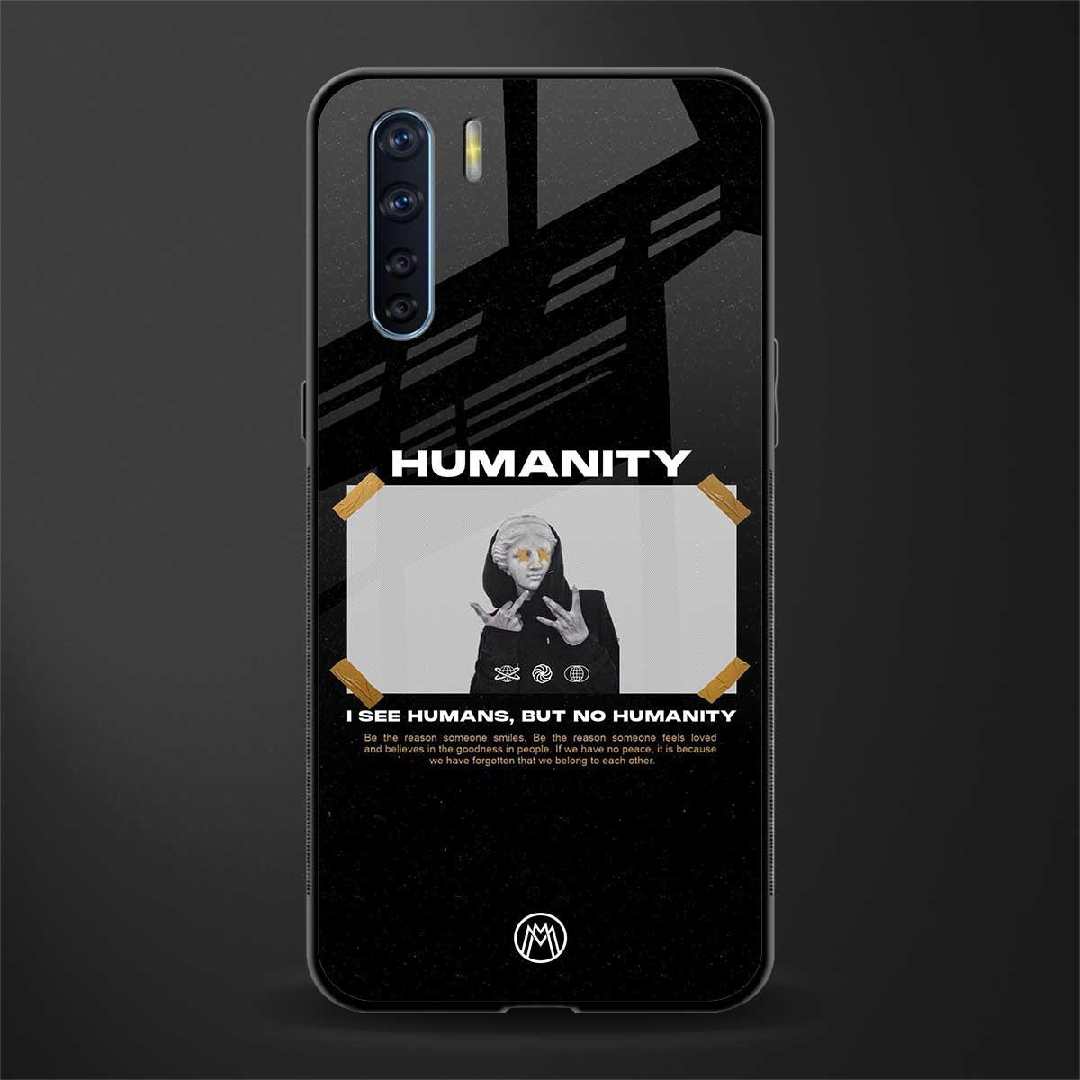 humans but no humanity glass case for oppo f15 image