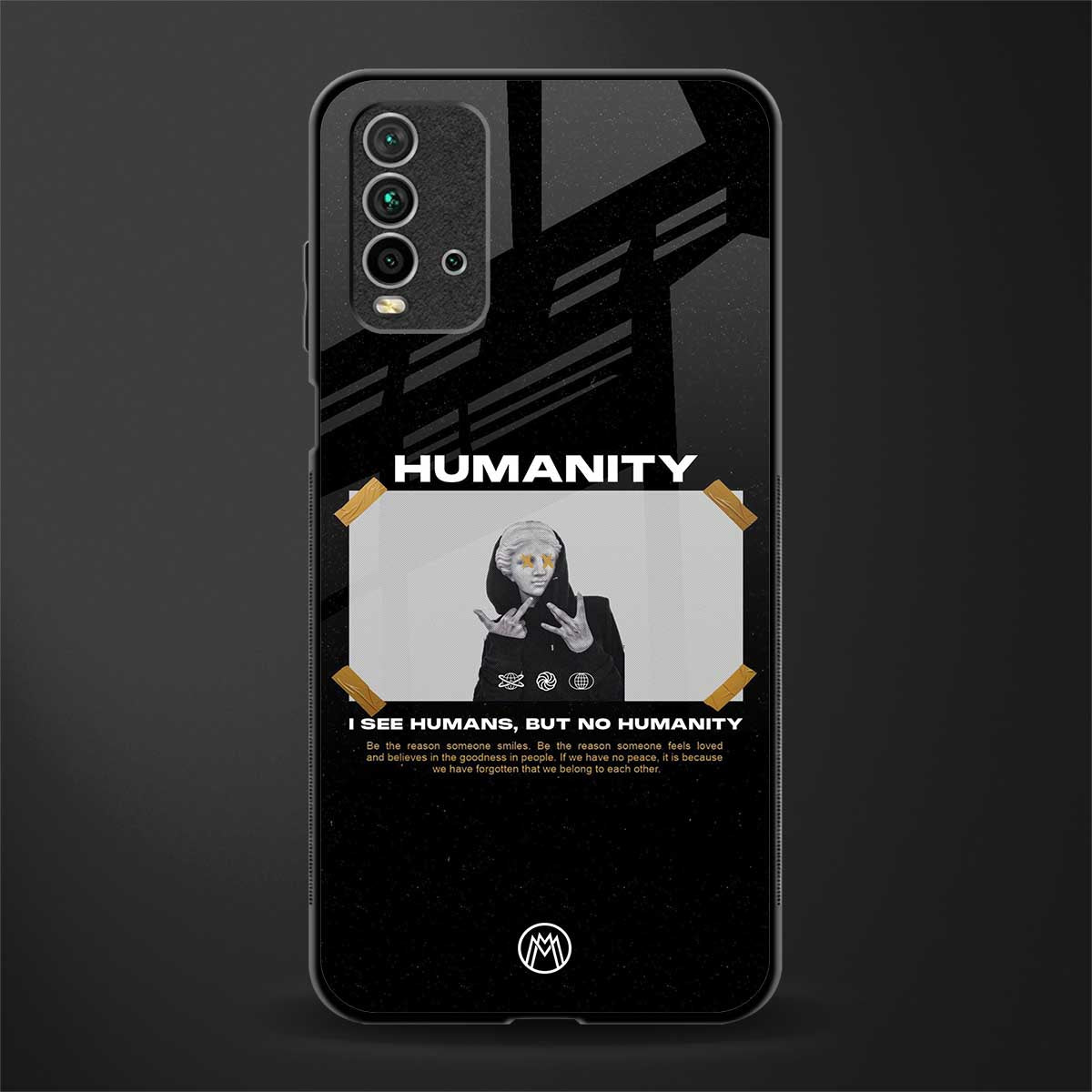 humans but no humanity glass case for redmi 9 power image
