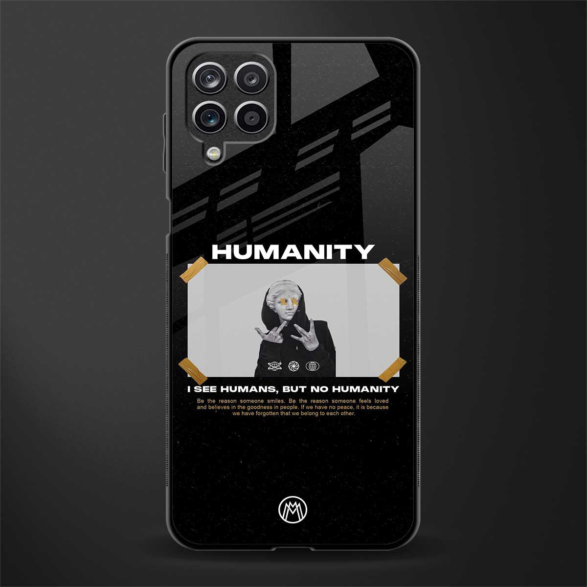 humans but no humanity glass case for samsung galaxy m12 image