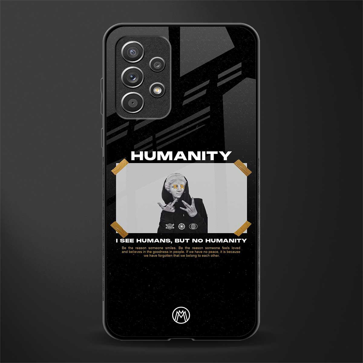 humans but no humanity glass case for samsung galaxy a72 image