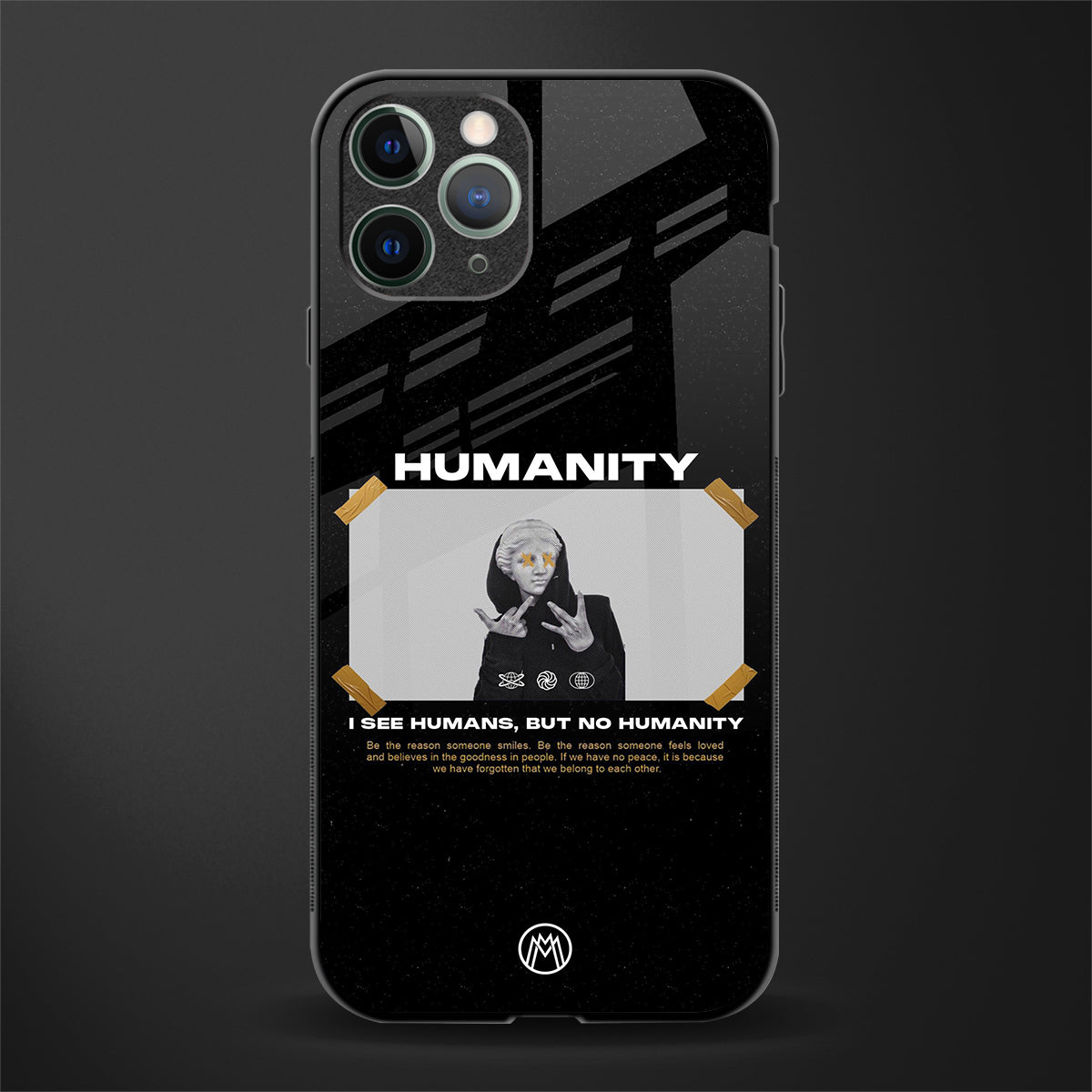 humans but no humanity glass case for iphone 11 pro max image
