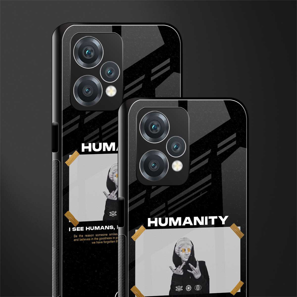 humans but no humanity back phone cover | glass case for oneplus nord ce 2 lite 5g