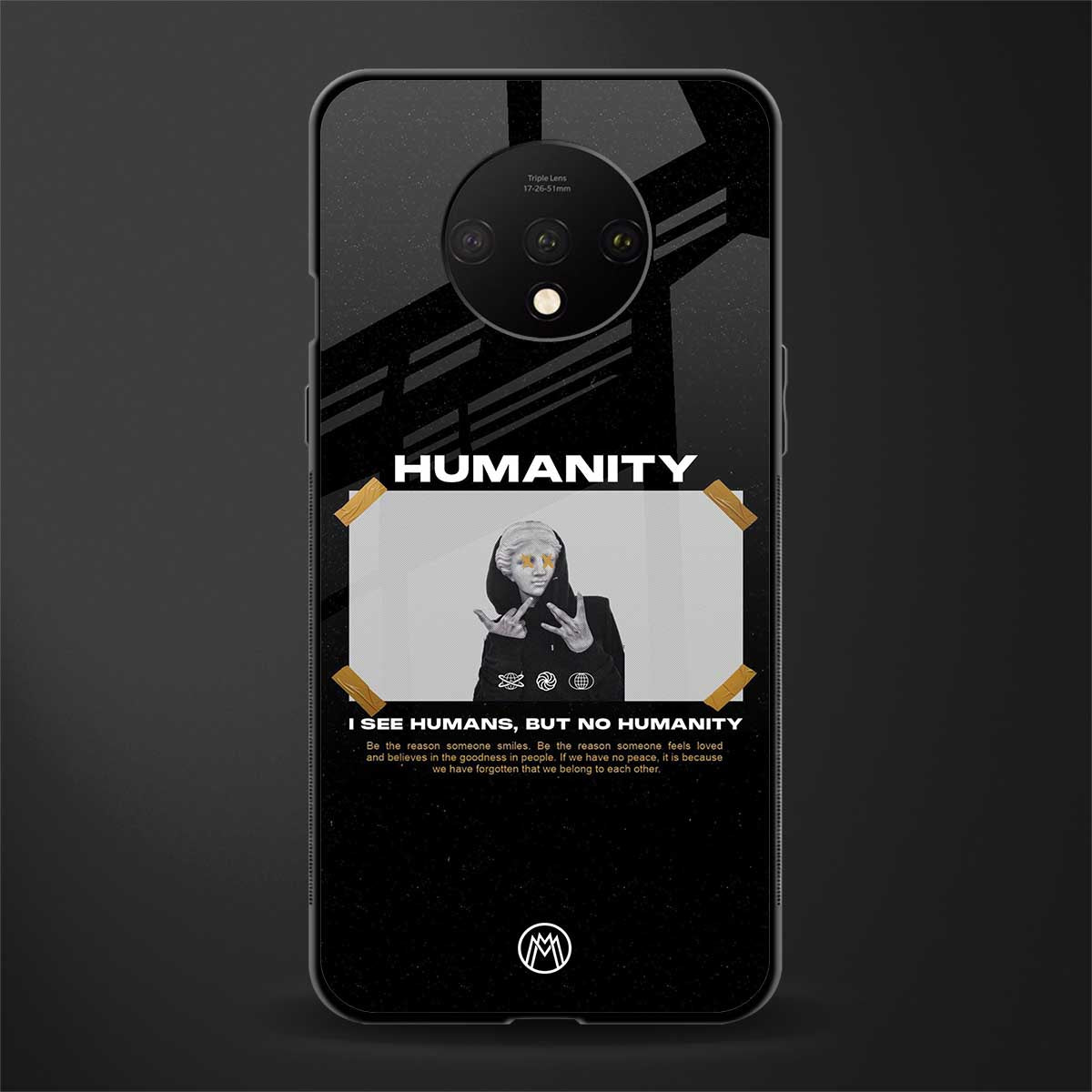 humans but no humanity glass case for oneplus 7t image