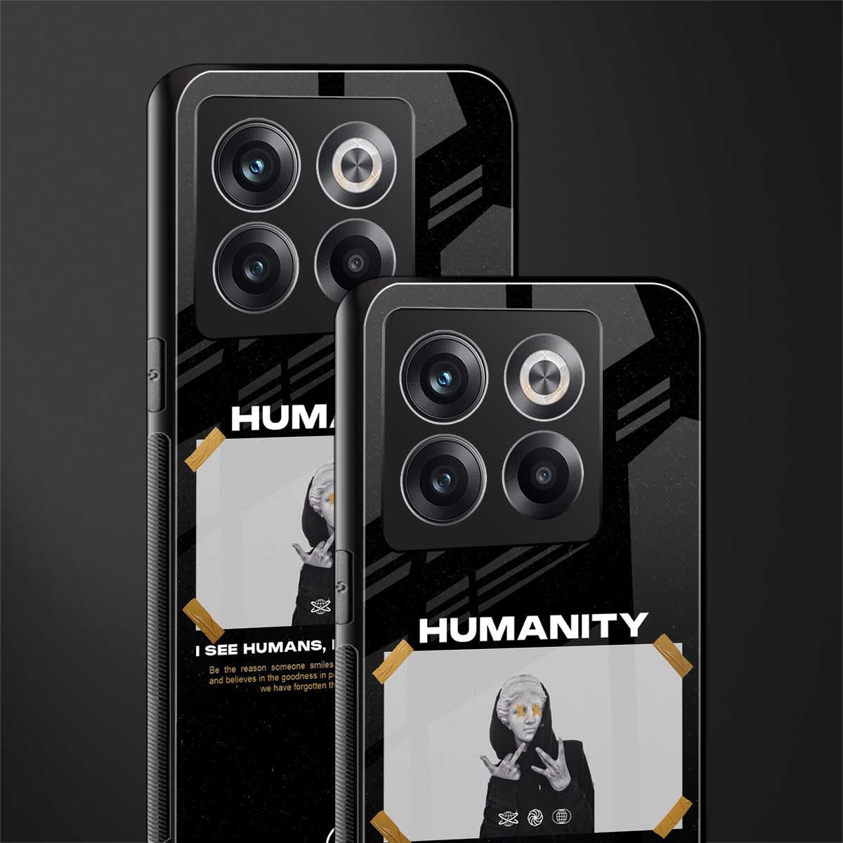 humans but no humanity back phone cover | glass case for oneplus 10t