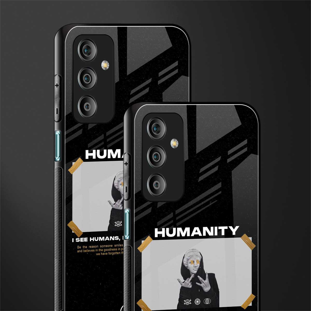 humans but no humanity back phone cover | glass case for samsung galaxy f23 5g