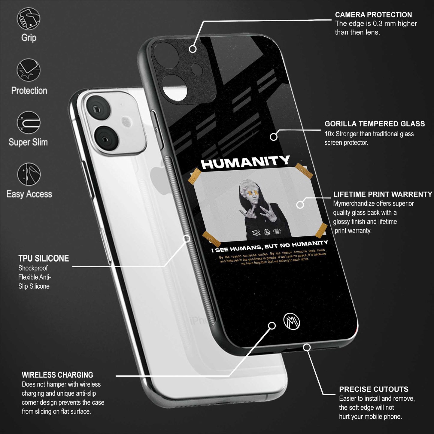 humans but no humanity glass case for oppo reno 3 pro image-4