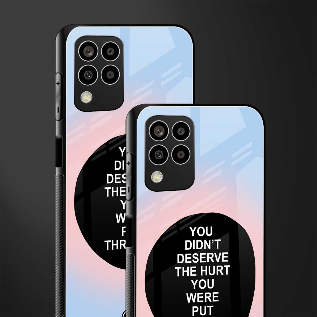 hurt back phone cover | glass case for samsung galaxy m33 5g